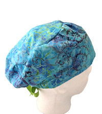 Euro Scrub/Surgical cap Women's Batik NEW Handmade