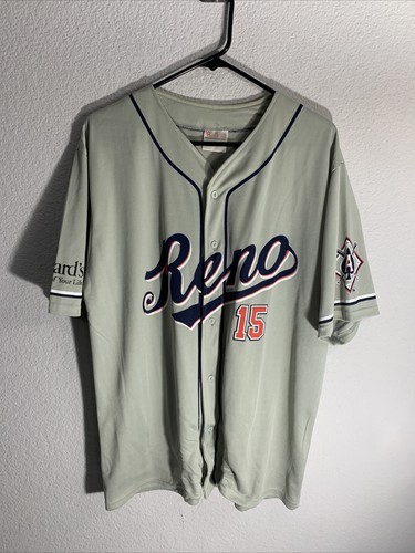RENO ACES MINOR LEAGUE BASEBALL TRIKOT Herren XL grau #15