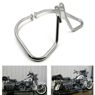 Rear Saddlebag Guard Crash Bar For Harley Softail Heritage Springer FLSTS 97-99