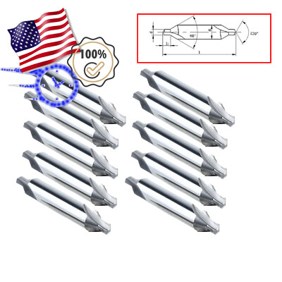 1/3/5mm HSS Center Drill Bit - 60 Degree Countersink Spotting Drill Bits