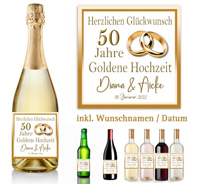 AUFKLEBER FLASCHENETIKETT Herzlichen Glückwunsch Z Produktbild-Vorschau 8