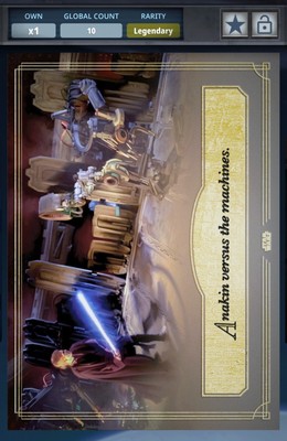 Star Wars Card Trader DIGITAL AOTC Illustrated Story ANAKIN Legendary 10cc Gold