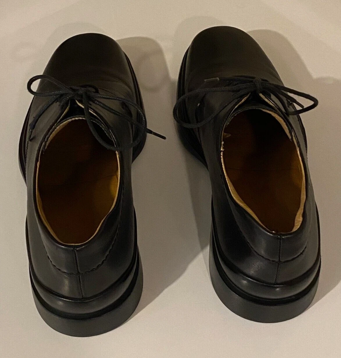 Scarpe eleganti Oxford Coach vintage in pelle nera da uomo 8 D stile Gavin