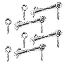 Stainless Steel Safety Hook Lock 4 Pack Durable And Rust Resistant 2.5 Inch