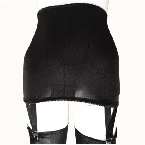Floral Edge Cloth Girdle Vintage Garter Belt 4 Straps Suspender Belt - Picture 3 of 13
