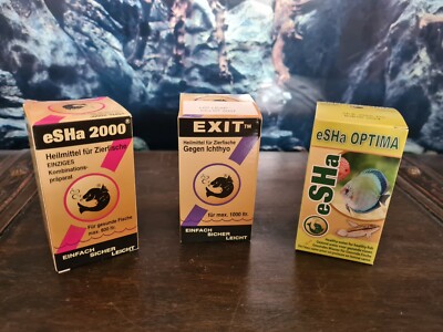 eSHa 2000 20ml + Exit 20ml + Optima 20ml - Heilmittel Set Zierfische Aquarium