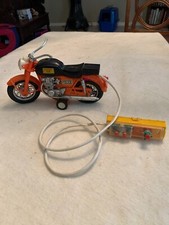 1960s TOY BATTERY OP OPERATED POLICE MOTORCYCLE REMOTE CONTROLLED