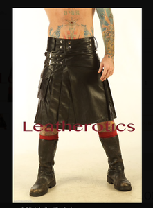 leather gladiator kilt