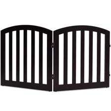 NNECW 61cm 2 Panel Folding Wooden Dog Gate Extension