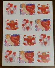 Vintage amscan Valentine's Day stickers seals