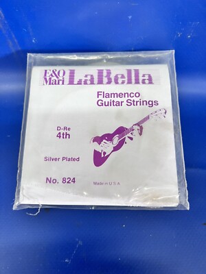 New   La Bella   4th D-Re   Silver Plated Copper Wound No. 824 Flamenco