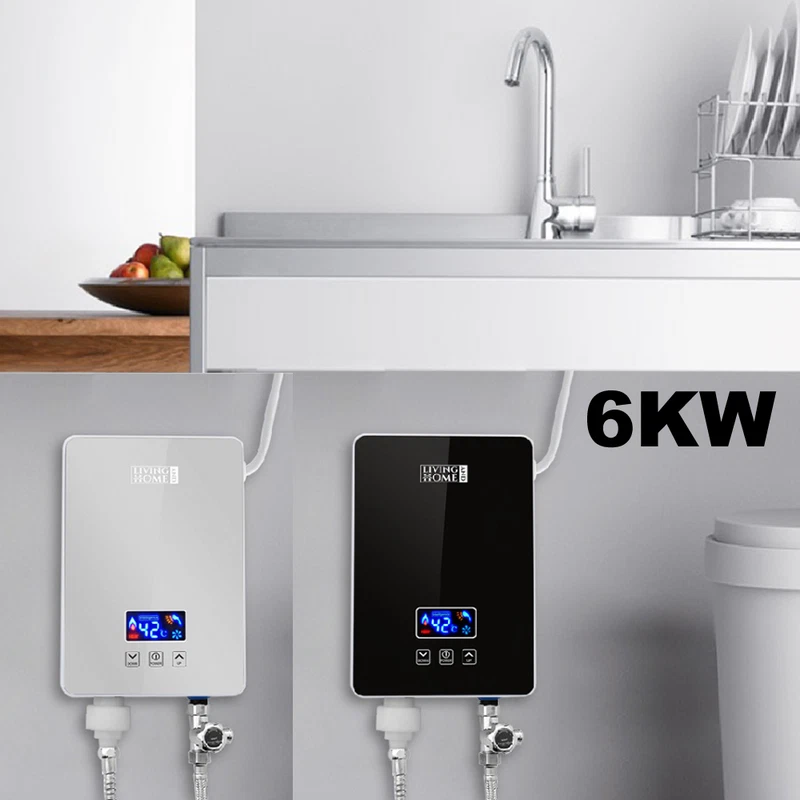 6000W Electric Tankless Hot Water Heater Instant Boiler Under Sink Tap  Bathroom | eBay