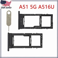 Original SIM Card Tray Holder Slot microSD + Pin For Samsung A51 5G A516U A516V