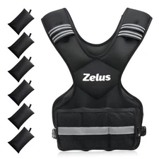 ZELUS Weighted Vest 4-10lb/11-20lb/20-32 With Weights For Men Women Gym Running