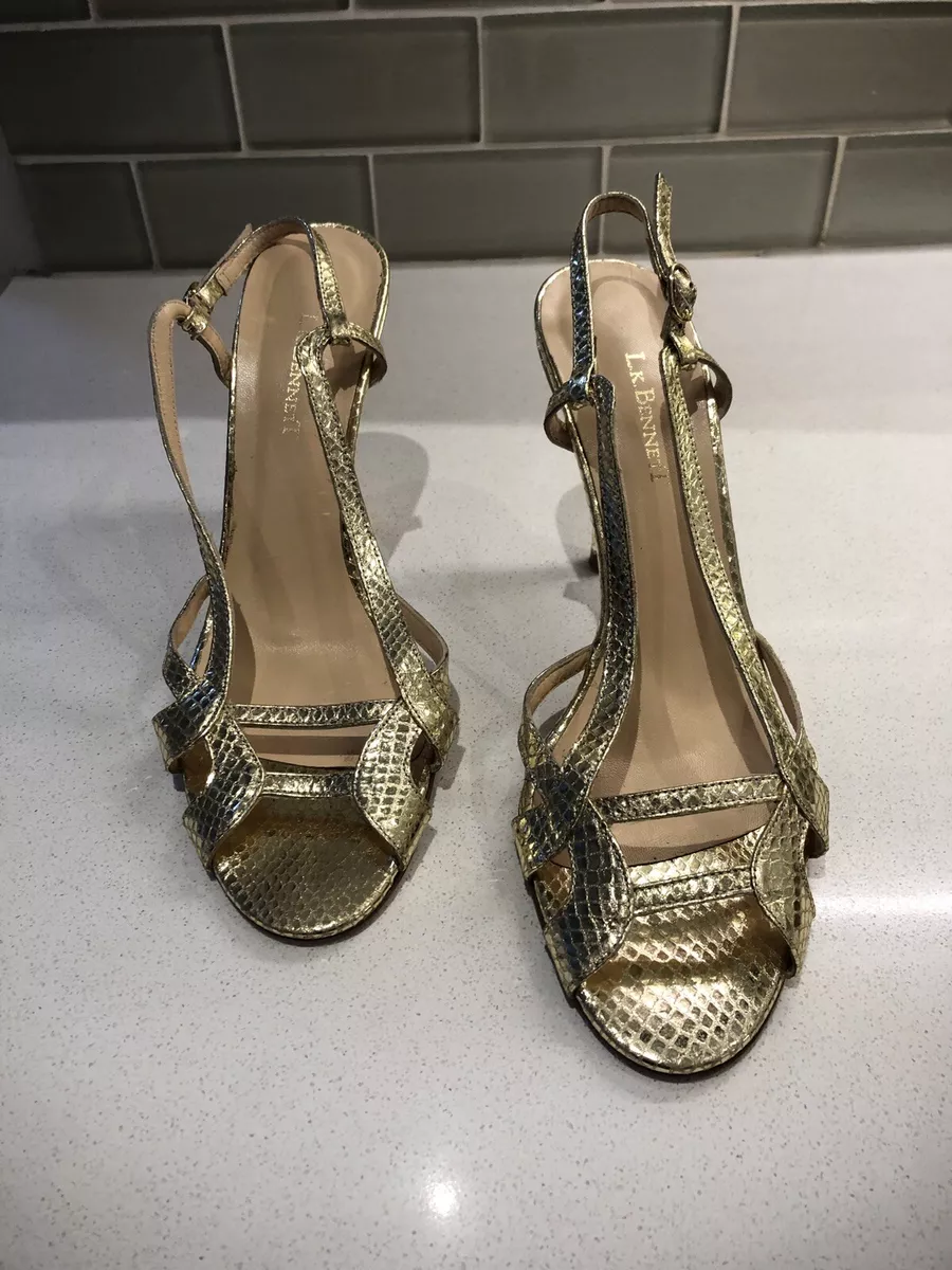 Lk bennett gold heels cheap