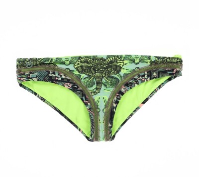 Maaji 145755 Womens Hipster Bikini Bottom Swimwear Green/Multicolor Size X-Small