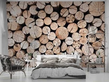 3D Wood Plant Wallpaper Wall Murals Removable Wallpaper