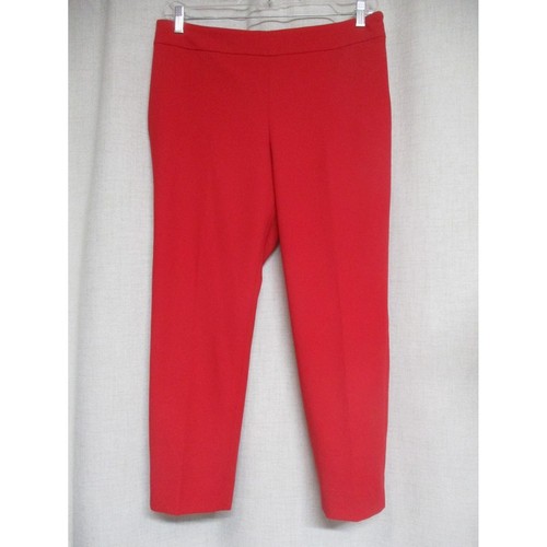 TALBOTS red side zipper straight leg dress pants sz 12 P