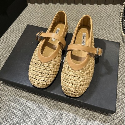 Breathable Hollow out Weave Womens Flat Shoes Fashion Soft Soles Casual Shoes