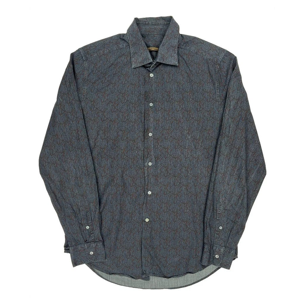 Louis Vuitton Cotton Long Sleeve Casual Button-Down Shirts for Men