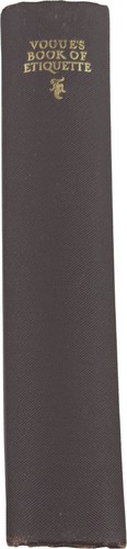 1924 Vogue’s Book of Etiquette — Editors of Vogue, Illustrated Hardcover - Bild 4 von 7