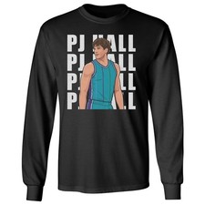 PJ Hall Inspired Stacked Graphic - Charlotte Tribute Long Sleeve T-Shirt