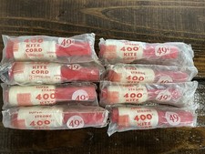 Vintage Lot Of 8 Stanbel Super Strong Kite Cord NOS 400 Feet Per Package IOP