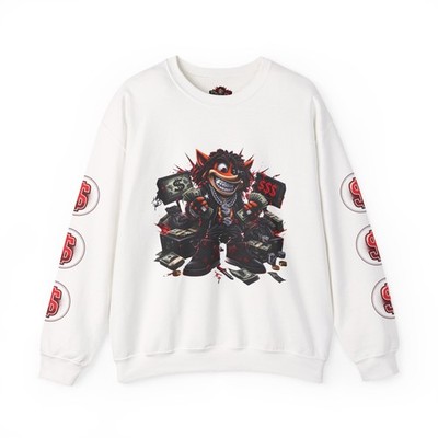 Hood Crash Bandicoot Inspired ''Street Heist'' Crewneck Sweatshirt