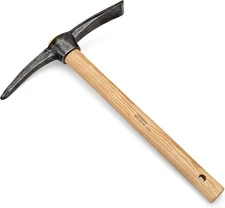 16” Hand Pick Axe - Forged Steel Pickaxe for Digging, Loosening Soil, Black 