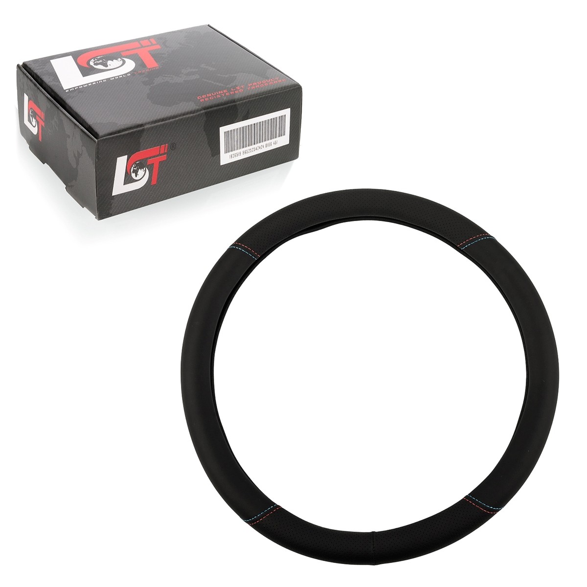Steering Wheel Cover Ø 38 CM 15 Inch Black Red Blue for Daewoo