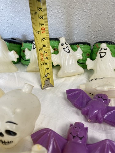 VTG BLOW MOLD SKULL HALLOWEEN STRING LIGHT Replacements Covers Frankenstein bat - Picture 11 of 19