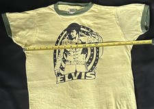 1960S/70S VINTAGE Elvis Presley T-SHIRT SIZE MEDIUM NICE COND YELLOW VERY RARE!