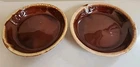 Vintage Set Of 2 McCoy 6.5" Plates Brown Drip Glaze Salad Bread Made in USA