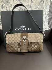 Coach MINI 3628 Vintage Soho Brown Signature C Canvas w/Leather Trim