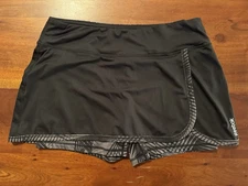 Reebok Women’s Black Tennis Pickleball Athletic Skirt Skort Sz Medium 