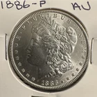 1886-P Morgan Dollar 90% Silver $1 US Collectible Coin  AU Details