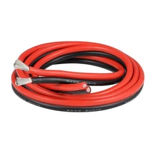 BNTECHGO 8 Gauge Flexible 2 Conductor Parallel Silicone Wire Red Black High R...
