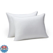 Amazon Basics Down Alternative Pillow for Back Side Sleepers, Medium Density,