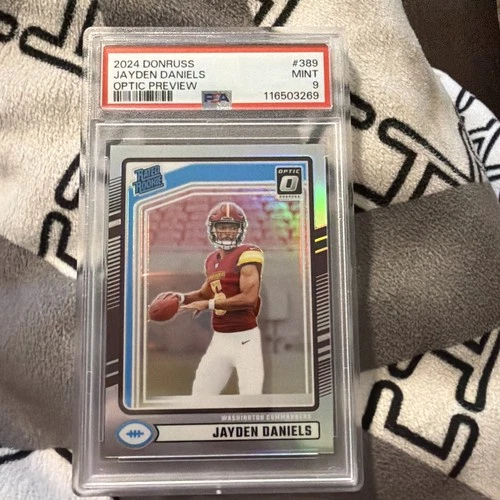 2024 Panini Optic Rated Rookie Jayden Daniels #389 Optic Preview Holo Prizm (RC)