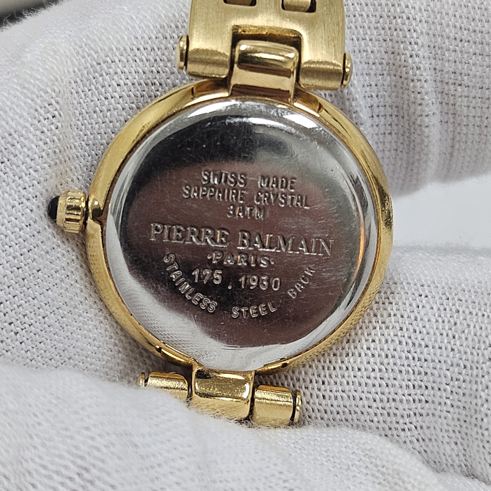 Pierre Balmain Paris Gold Tone Ladies Dress Watch Swiss 175.1930 New Battery image 8