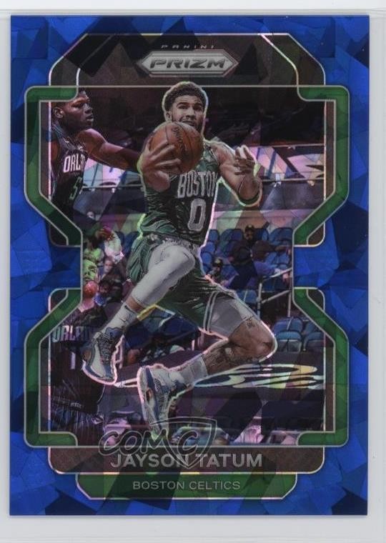 2021-22 Panini Prizm Blue Ice Prizm 66/125 Jayson Tatum #13