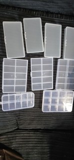 Assorted Small Plastic Storage Boxes
