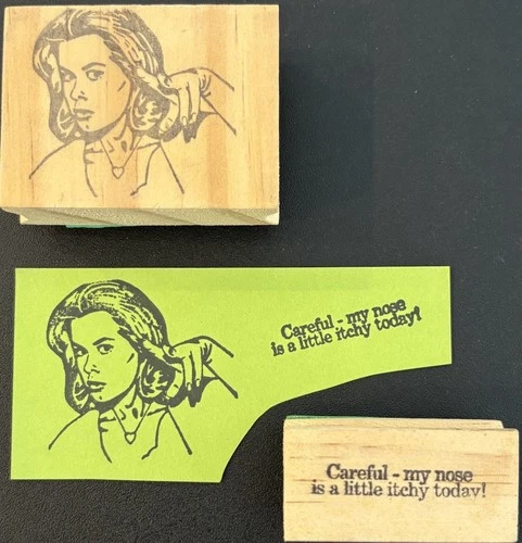 Rubber Stamp Retro Bewitched Samantha Stephens Elizabeth Montgomery Careful…