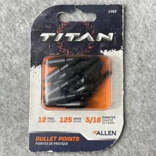 Allen Practice Bullet Points 5/16" Diameter, 125 Grain 12 Pack 1462 Archery Bow