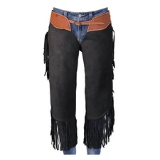 Western Chinks Chaps - Floral Tooled Yoke Smooth Leather - Kids, XS, S, M, L, XL