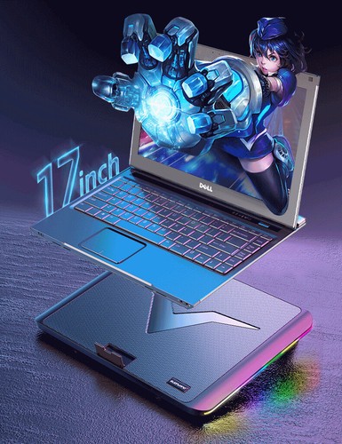 Laptop Cooler Notebook Pad Radiator Cooling Fan Table Stand Gaming Video USB RGB - Picture 11 of 14