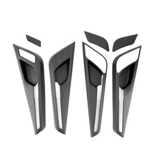 Matte Wood Grain Inner Door Handle Bowl Panel Cover Trim For Kia EV6 2022-2025