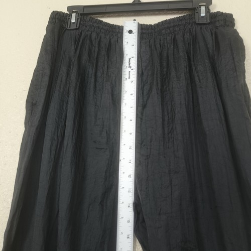 Vtg ATHLETIC MENS WORKS ribbed black sports pants with inner lining sz L Y2k - Picture 4 of 12