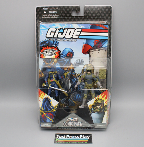 Hasbro G.I. Joe 25th Anniversary Cobra Commander & Tripwire Comic 2 Pack 3.75"