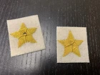 Civil War Confederate Gold Stars - Buff Background - 1 Star MAJOR pair - New